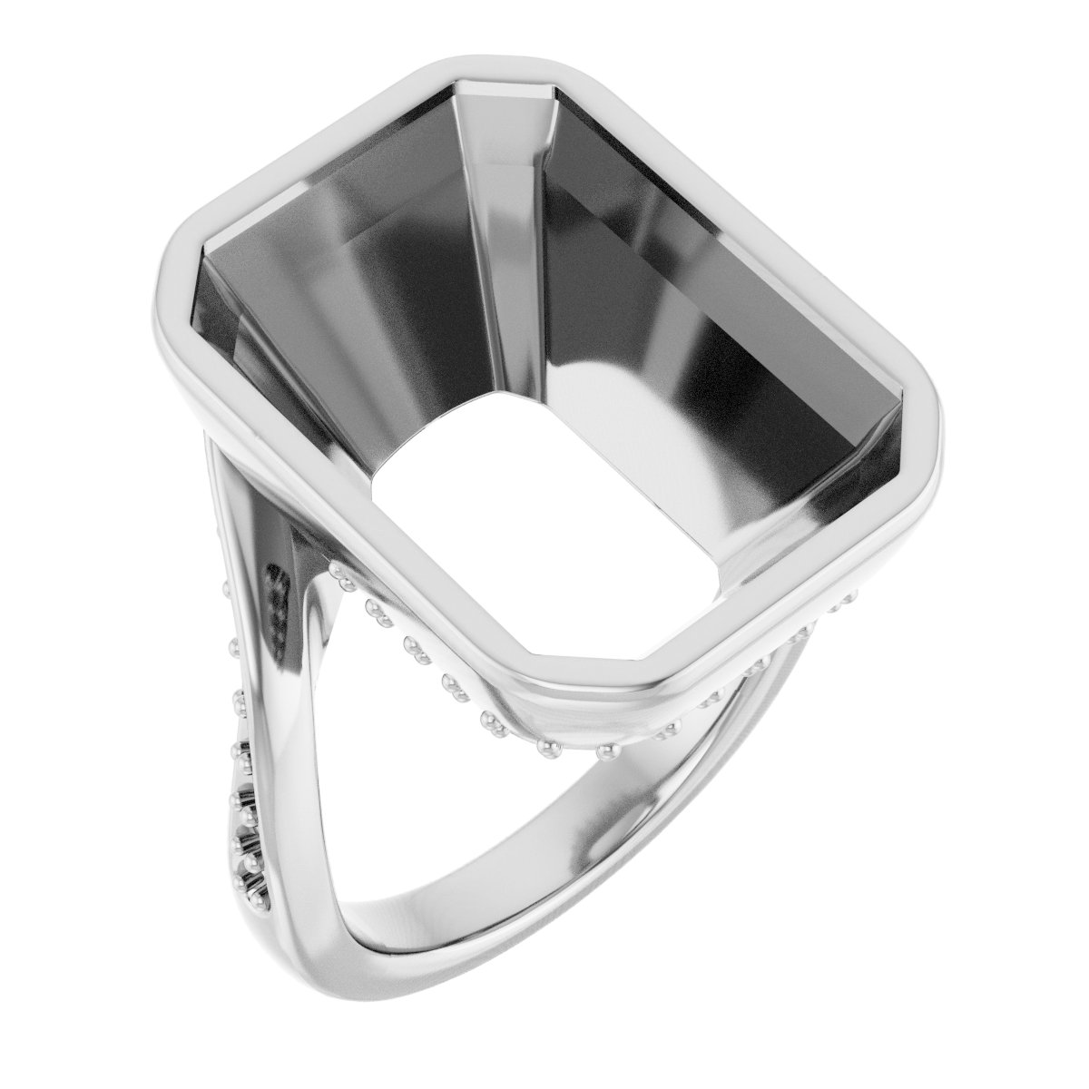 Bezel-Set Accented Engagement Ring