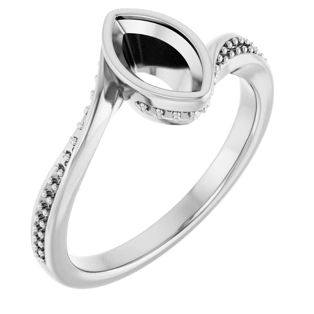 Bezel-Set Accented Engagement Ring