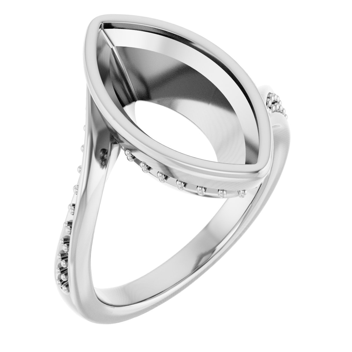 Bezel-Set Accented Engagement Ring