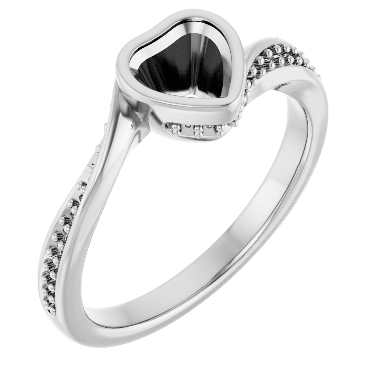 Bezel-Set Accented Engagement Ring