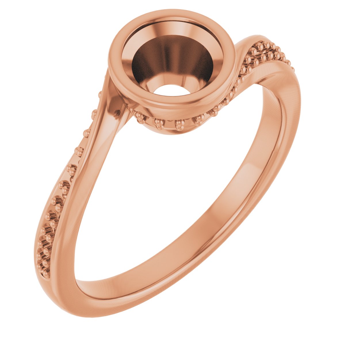 Bezel-Set Accented Engagement Ring