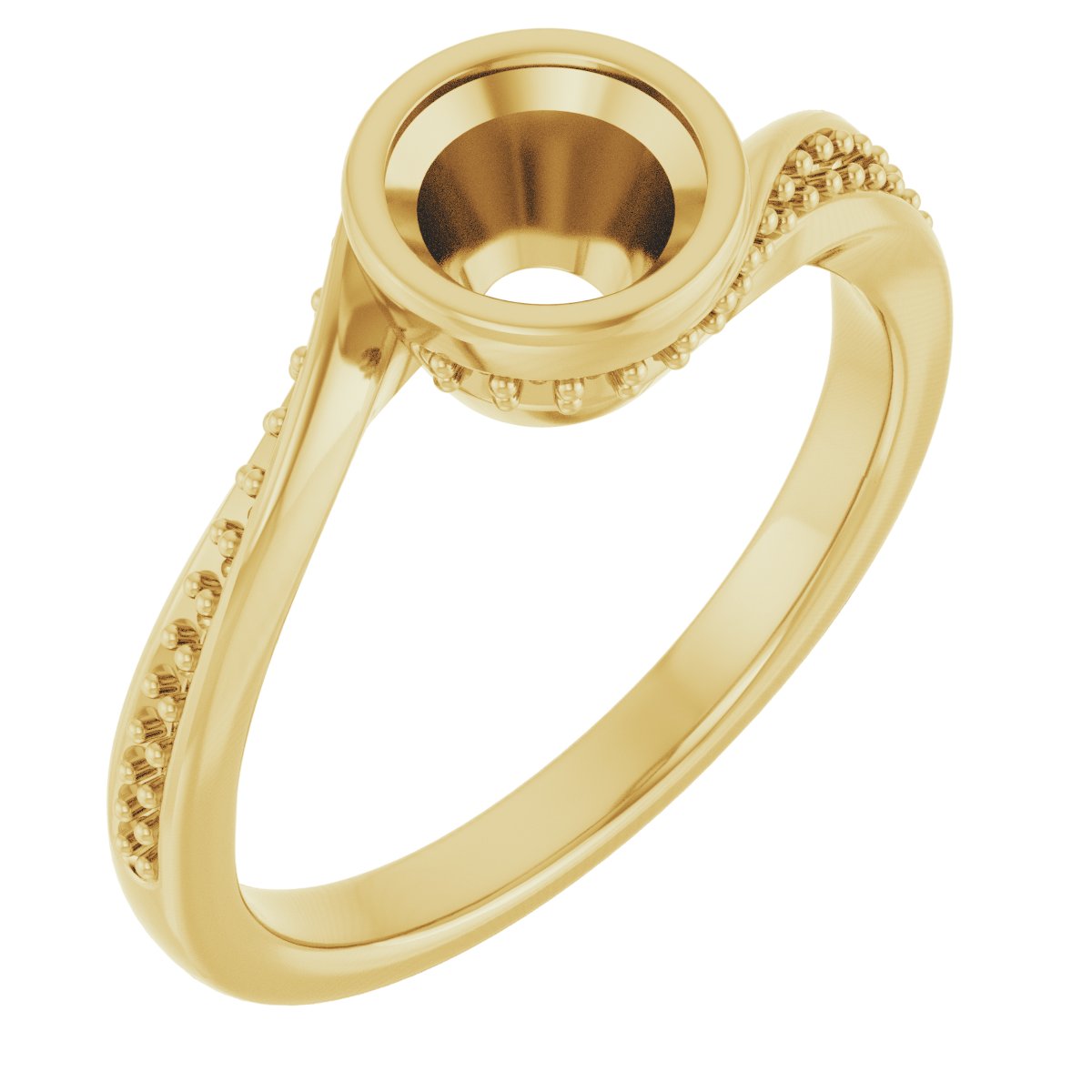 Bezel-Set Accented Engagement Ring
