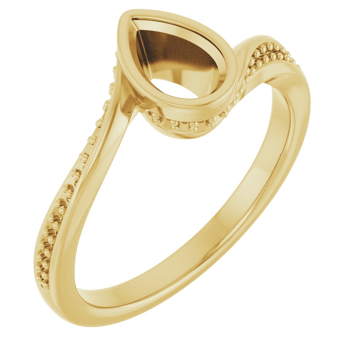 Bezel-Set Accented Engagement Ring