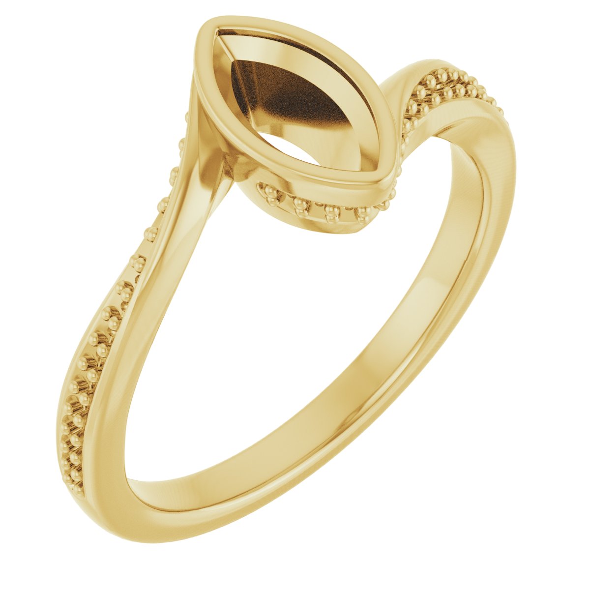Bezel-Set Accented Engagement Ring