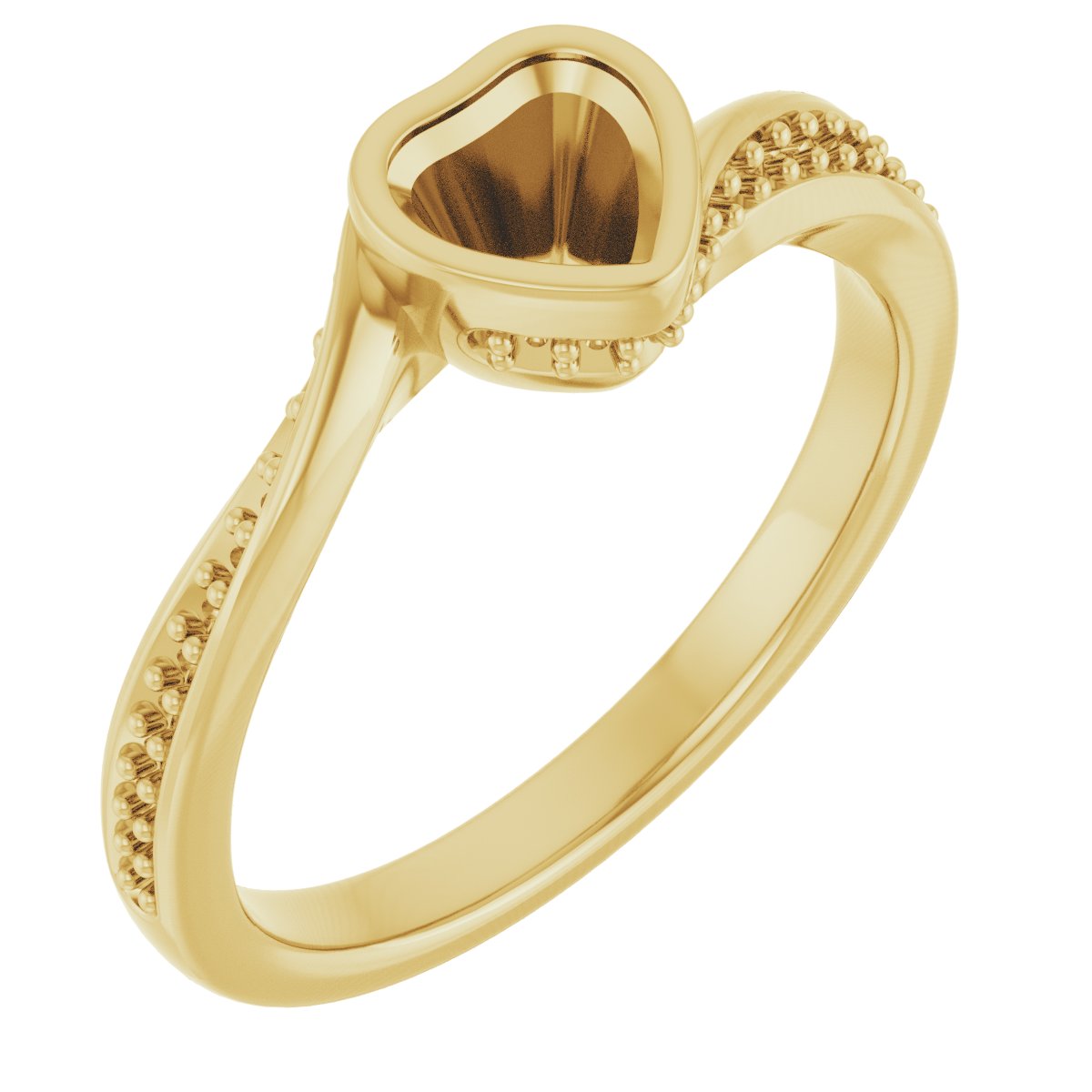 Bezel-Set Accented Engagement Ring