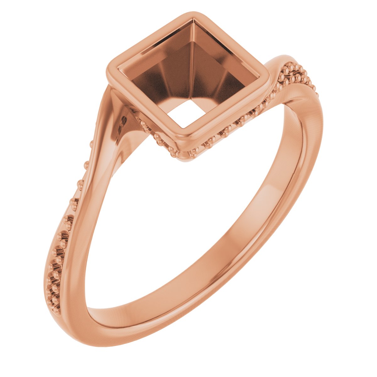 Bezel-Set Accented Engagement Ring