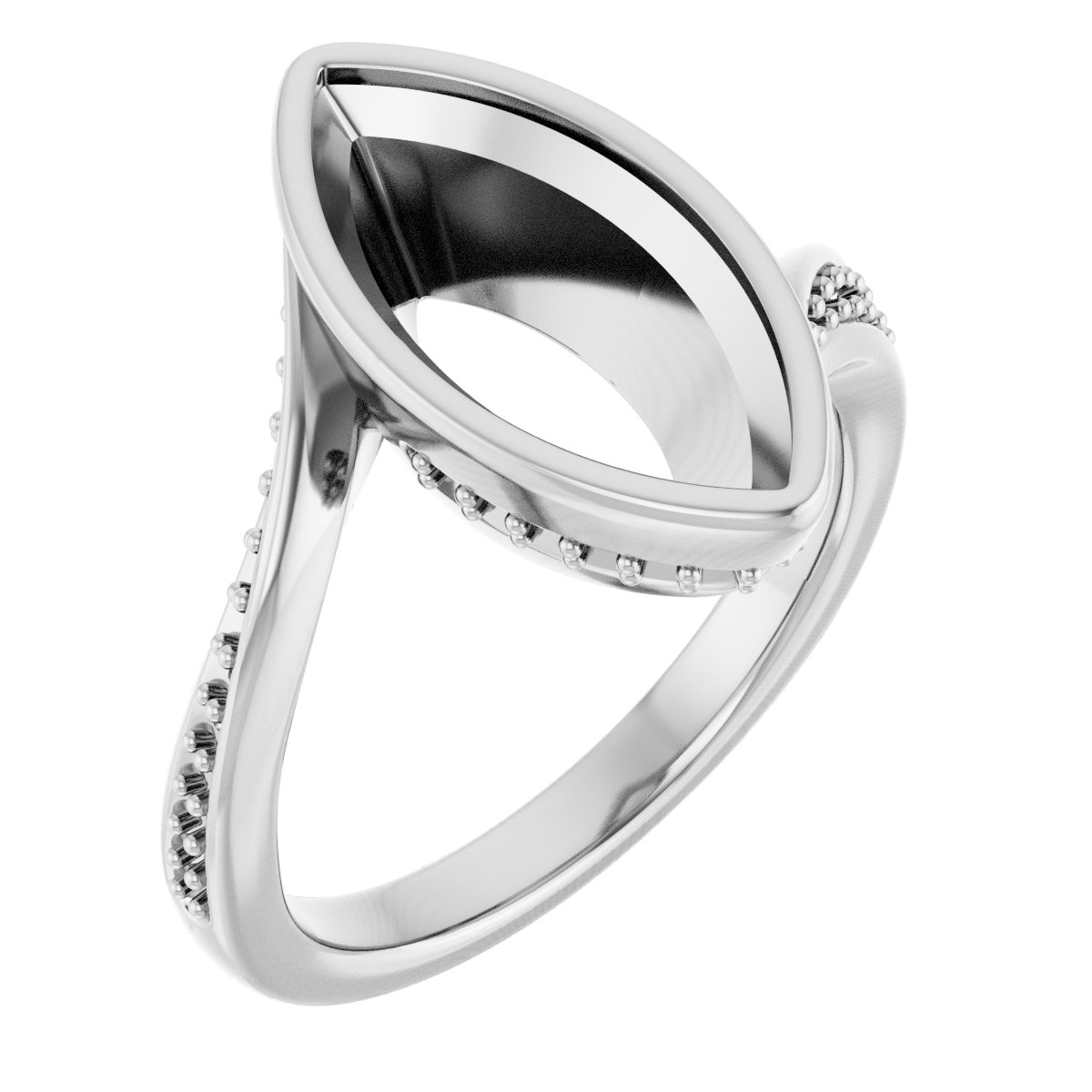 Bezel-Set Accented Engagement Ring
