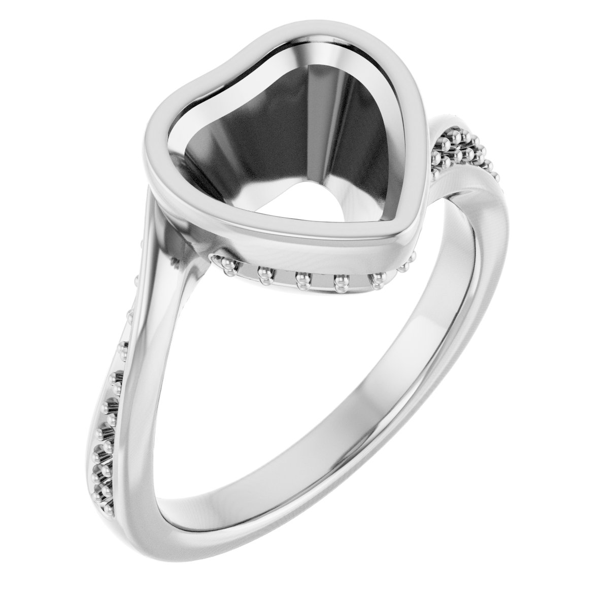 Bezel-Set Accented Engagement Ring