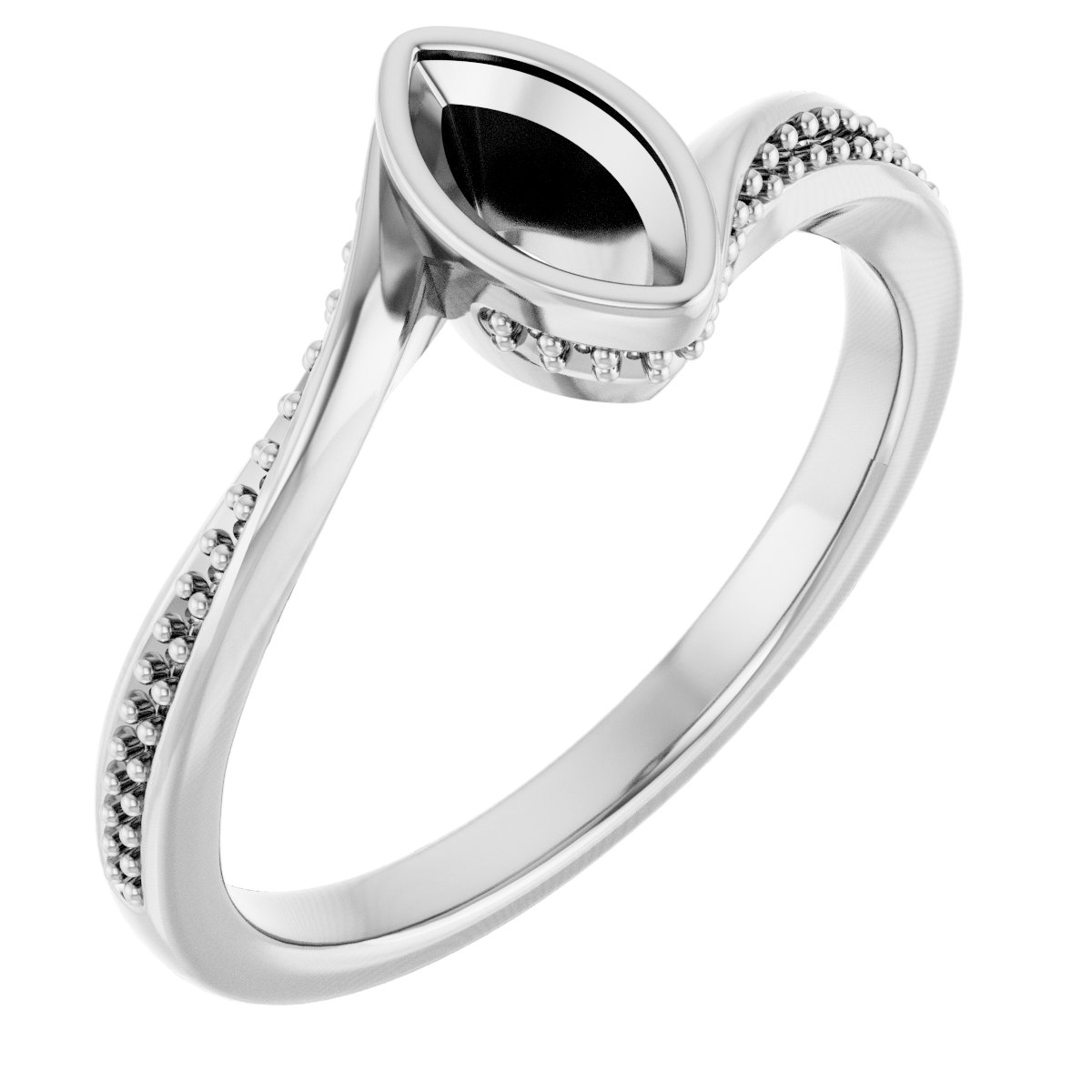 Bezel-Set Accented Engagement Ring