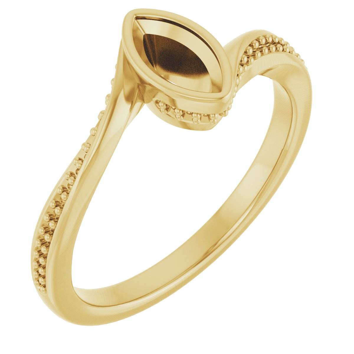 Bezel-Set Accented Engagement Ring