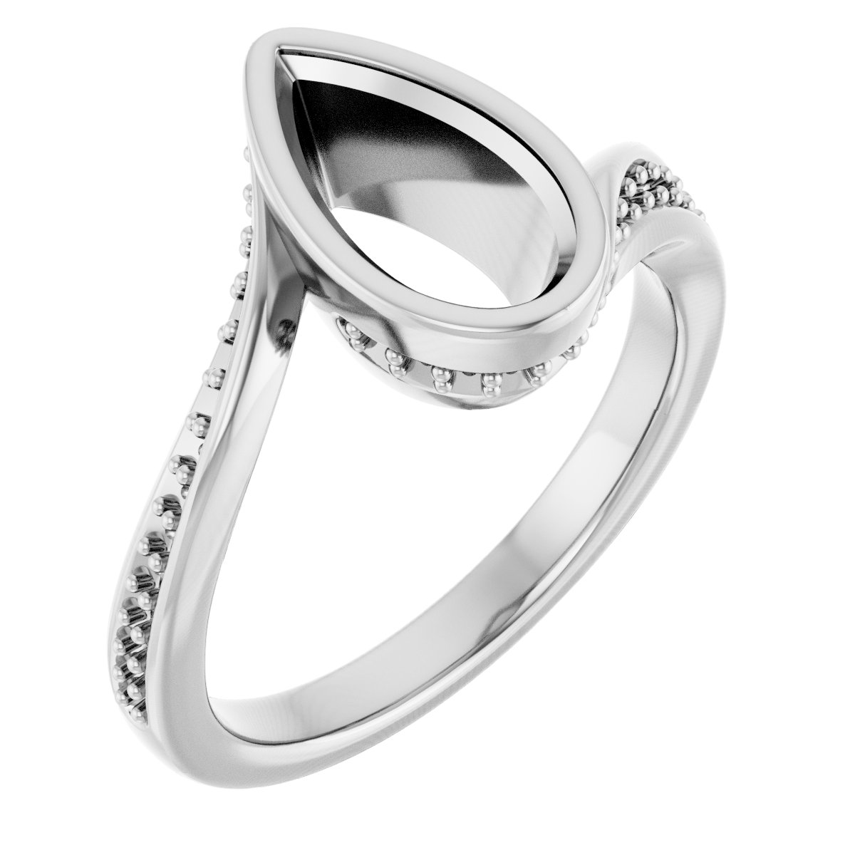 Bezel-Set Accented Engagement Ring