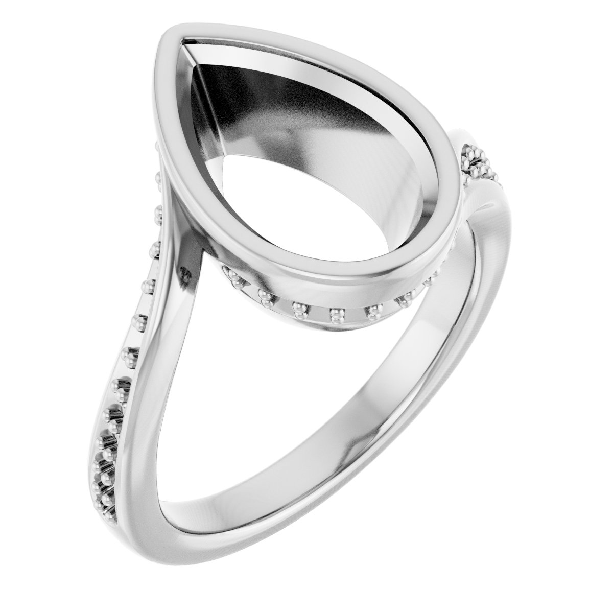 Bezel-Set Accented Engagement Ring