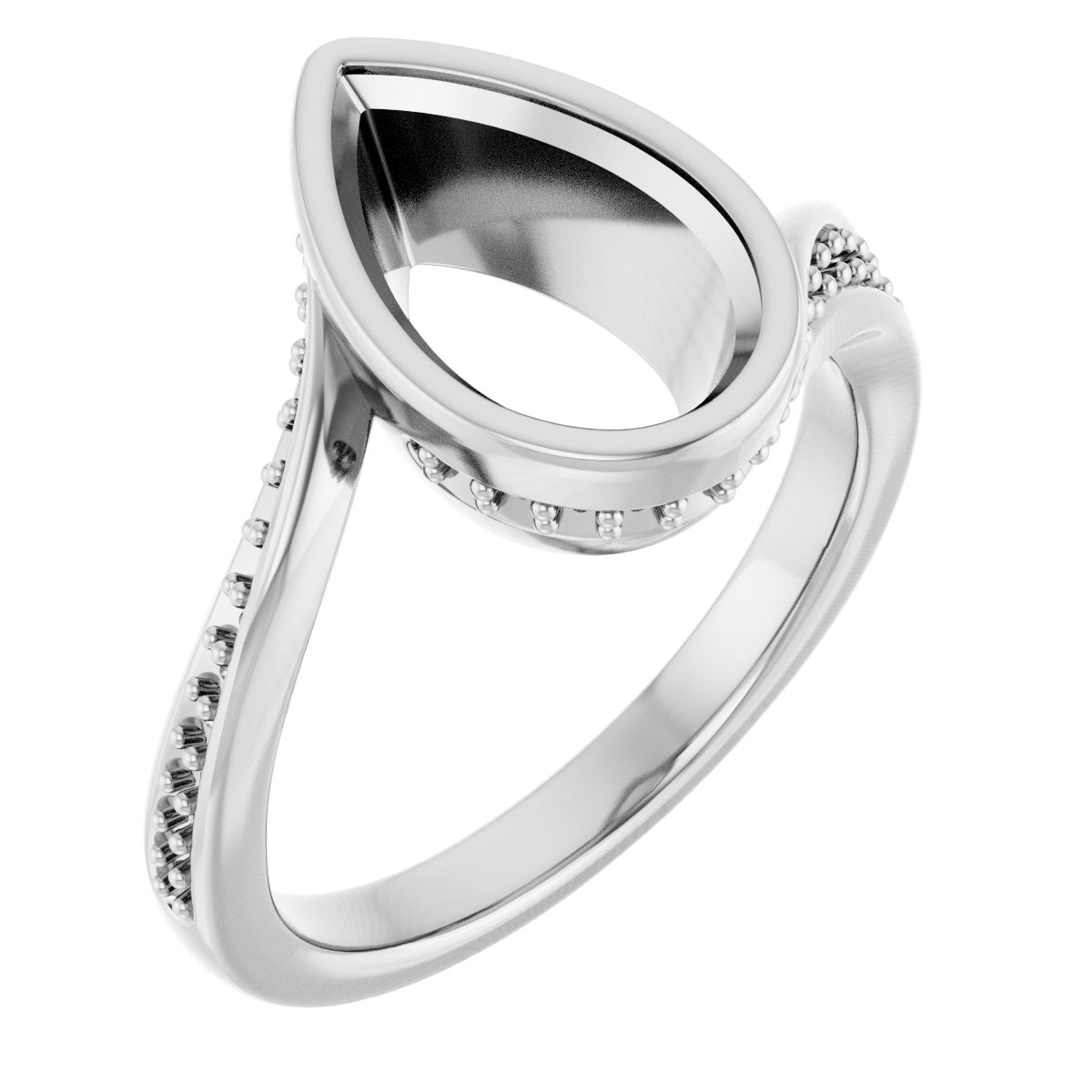 Bezel-Set Accented Engagement Ring