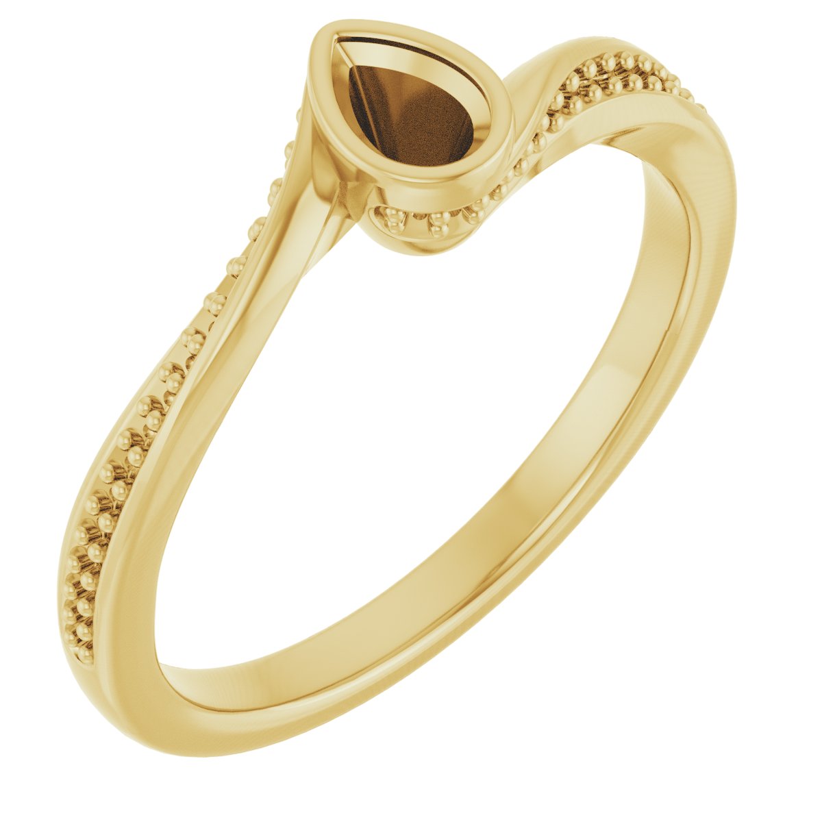 Bezel-Set Accented Engagement Ring