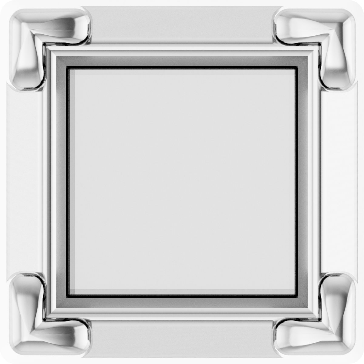 Square V-Prong Lightweight Earring Setting