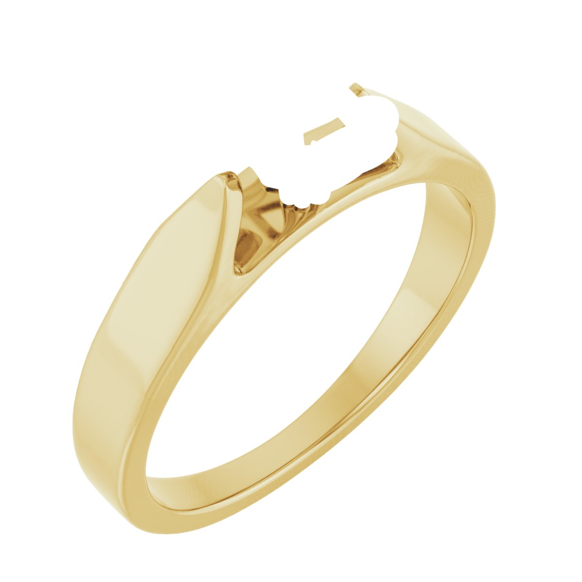 Double Claw-Prong Solitaire Engagement Ring