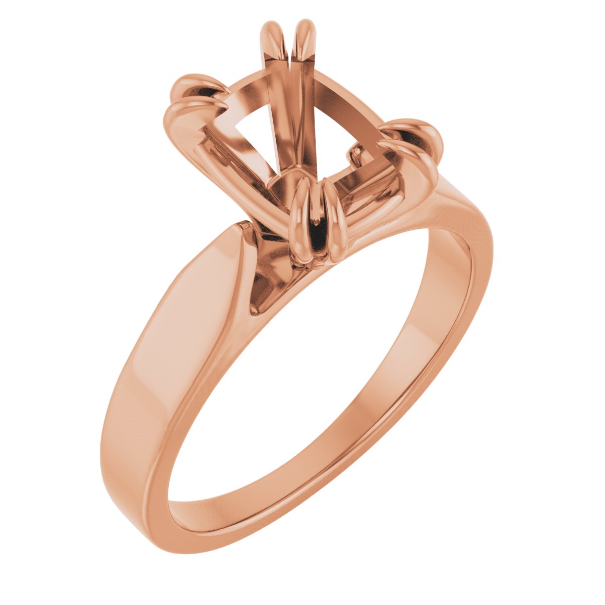 Double Claw-Prong Solitaire Engagement Ring