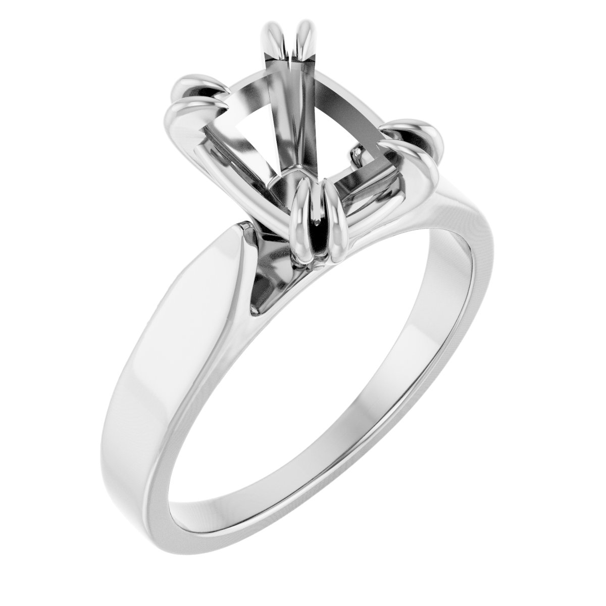 Double Claw-Prong Solitaire Engagement Ring
