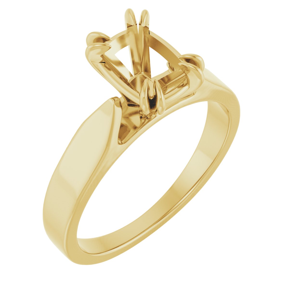 Double Claw-Prong Solitaire Engagement Ring