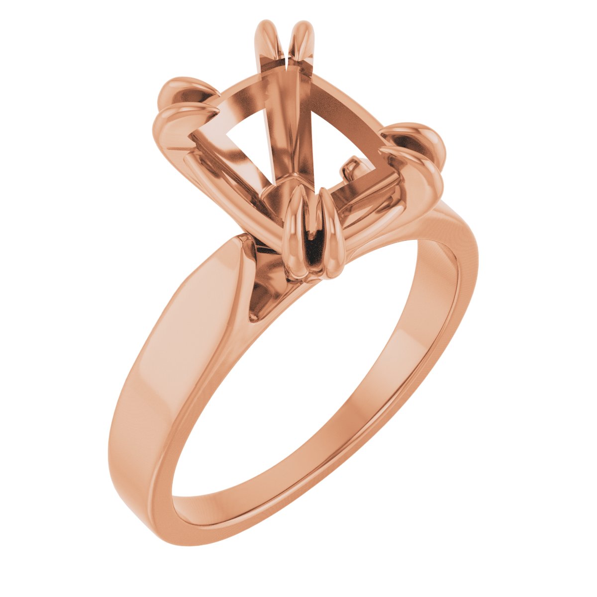 Double Claw-Prong Solitaire Engagement Ring