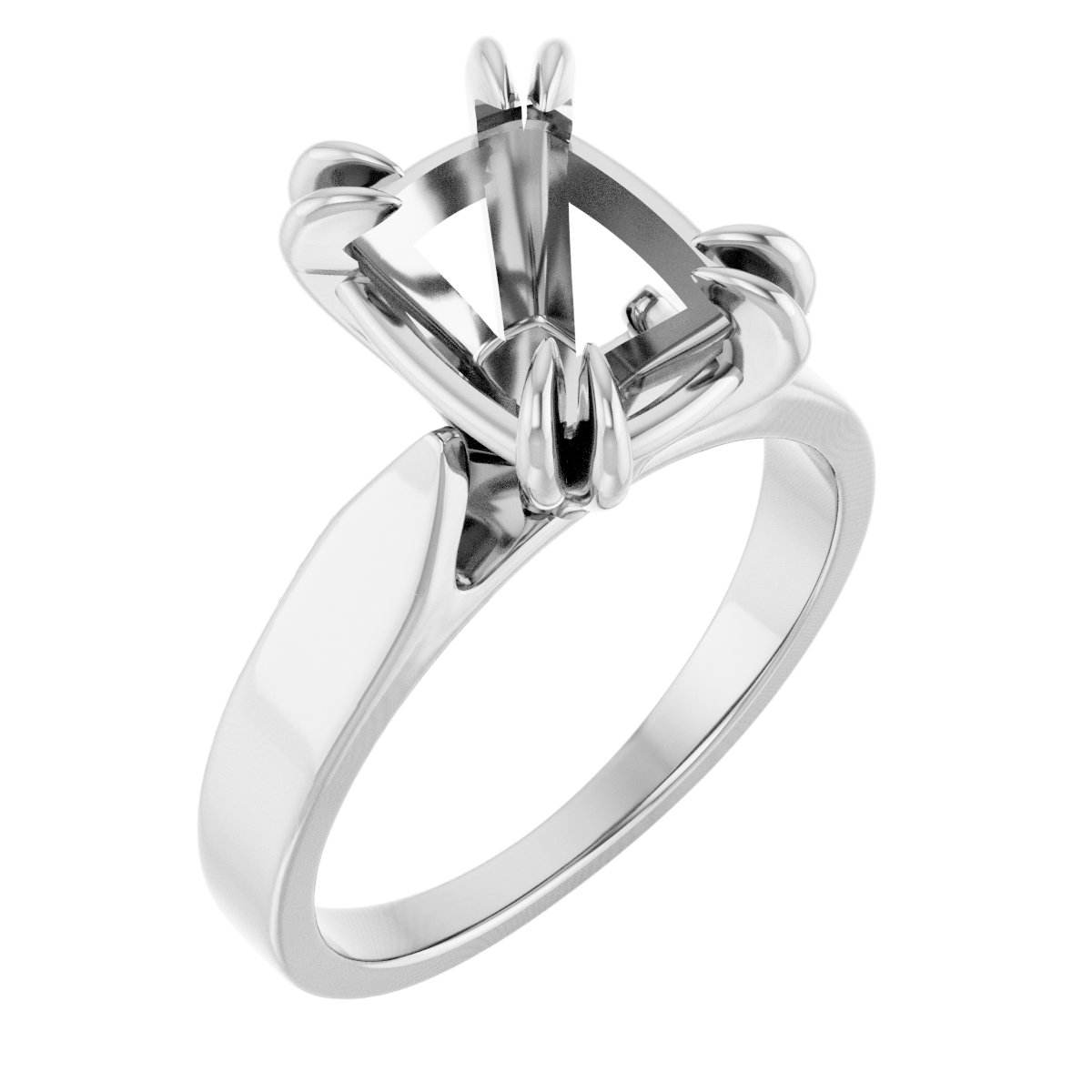 Double Claw-Prong Solitaire Engagement Ring