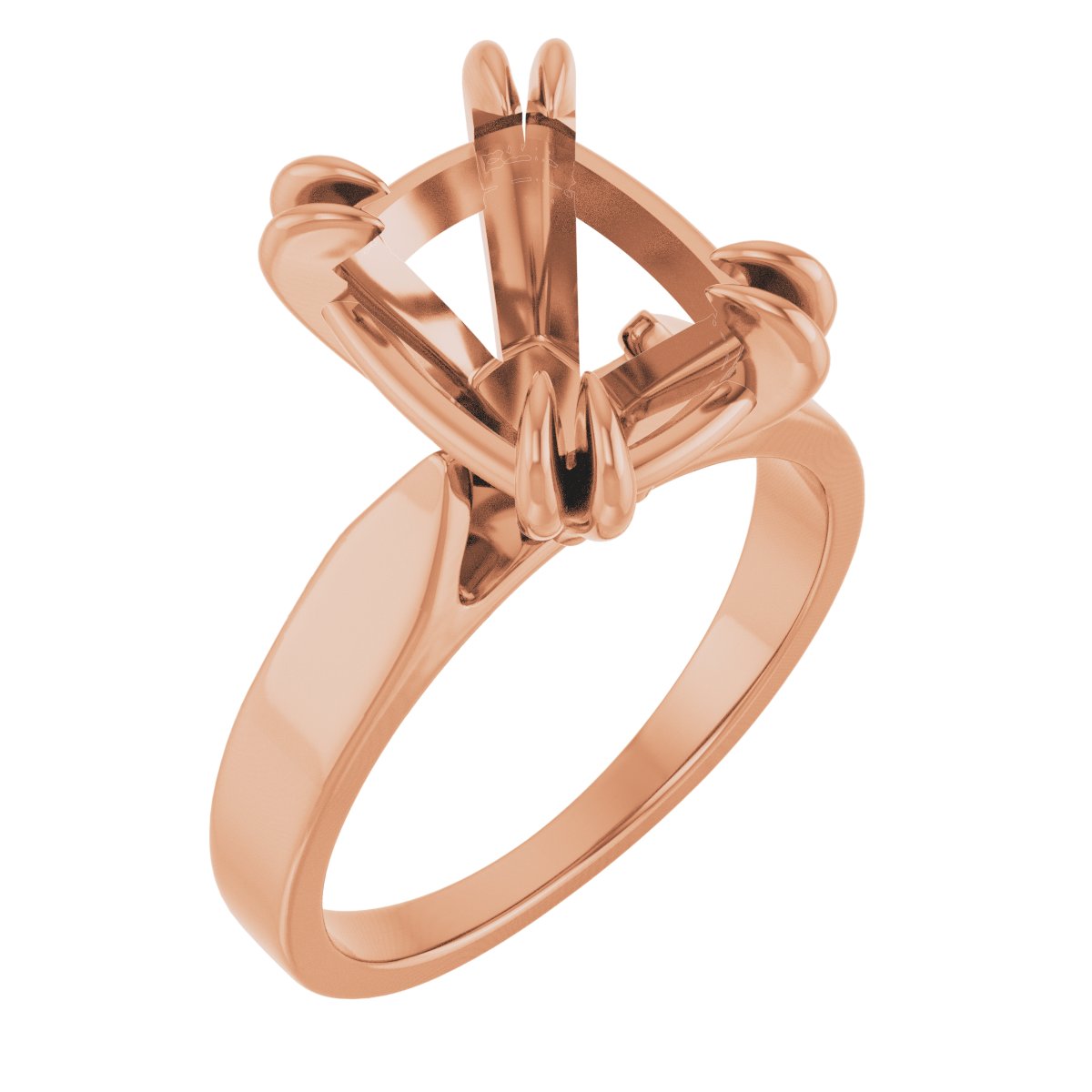 Double Claw-Prong Solitaire Engagement Ring