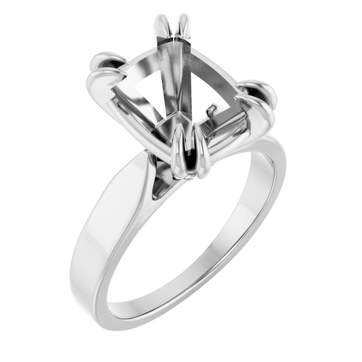 Double Claw-Prong Solitaire Engagement Ring