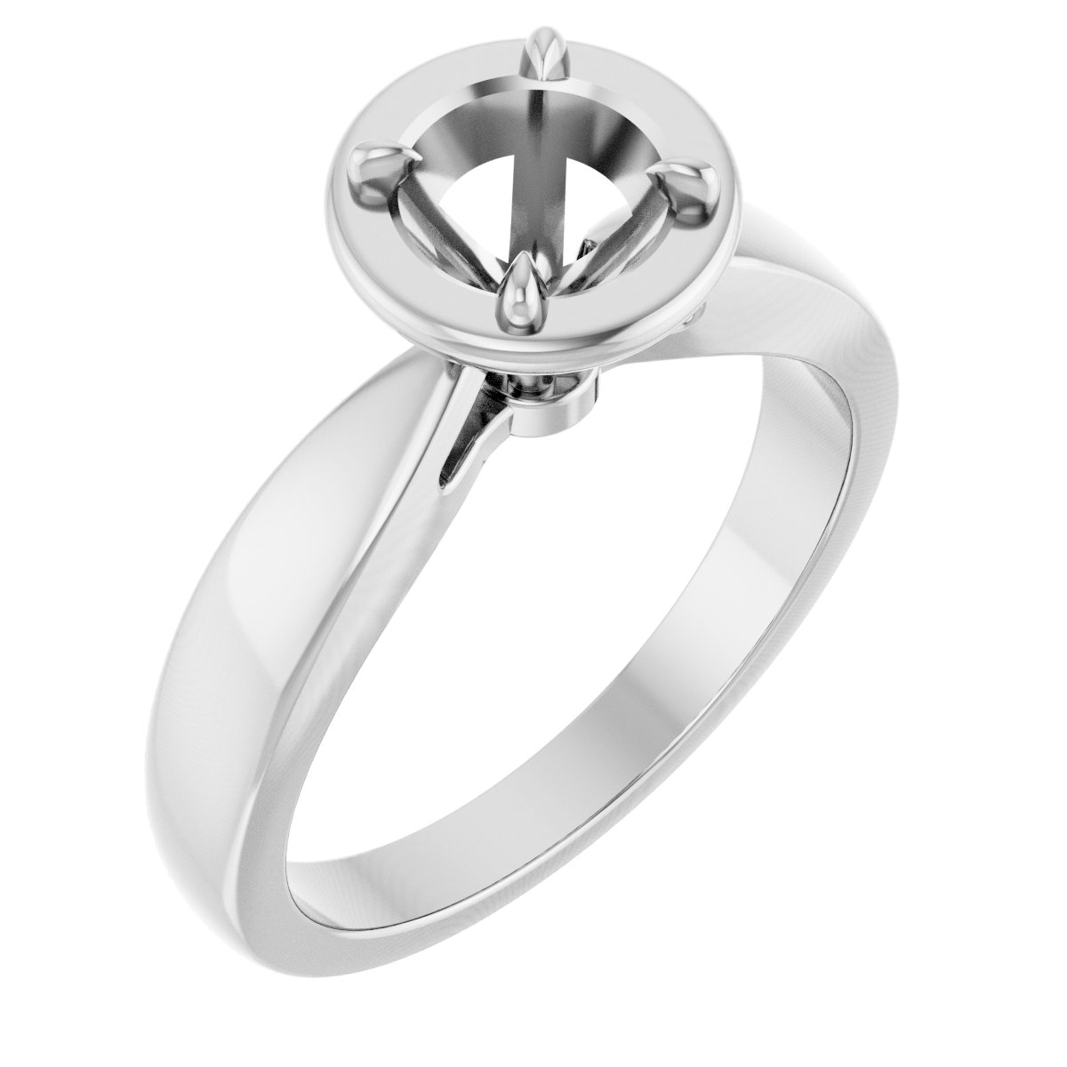 Round Solitaire Engagement Ring · 6mm