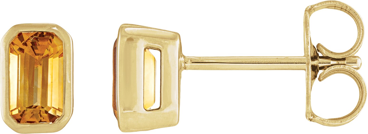 Lightweight Bezel-Set Stud Earrings