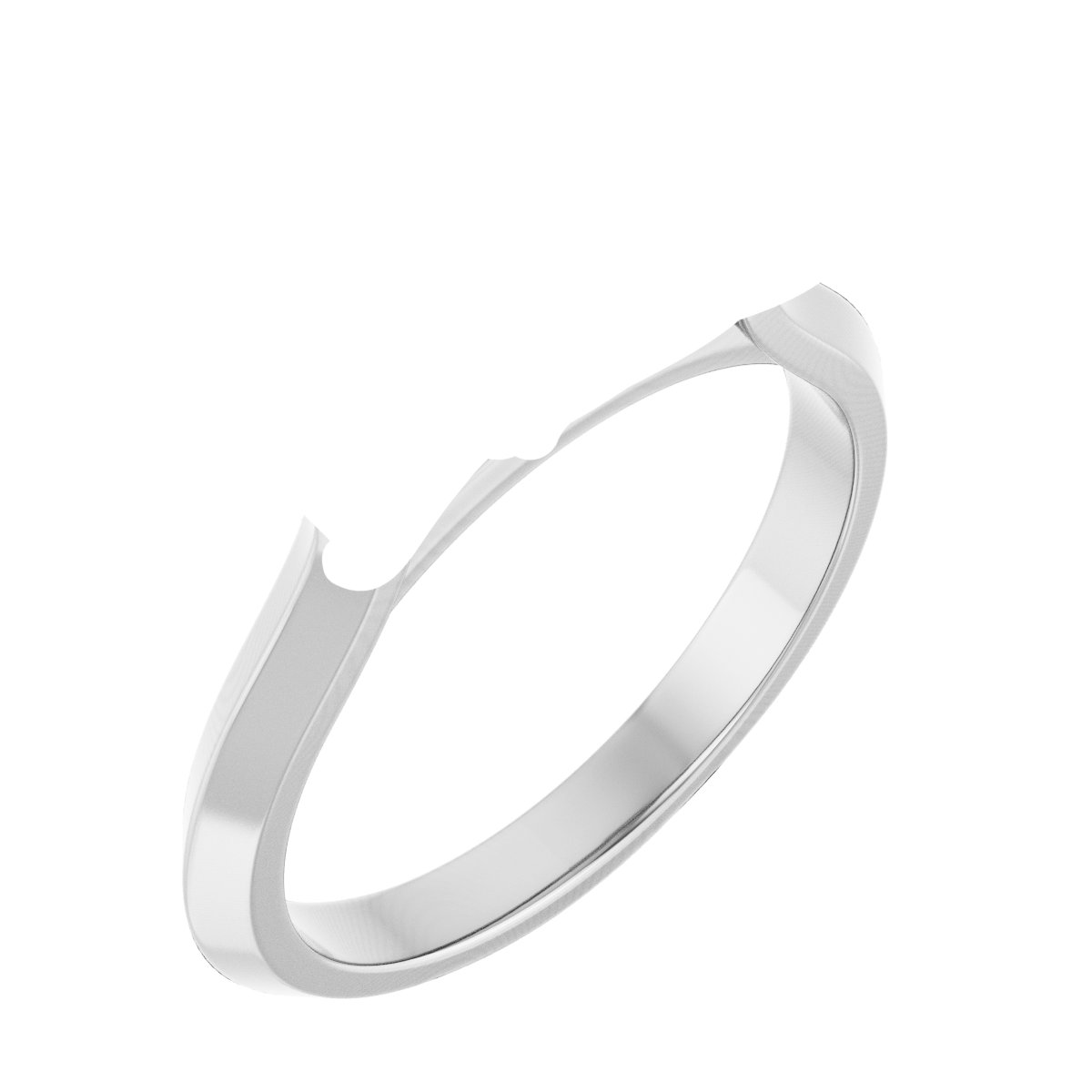 Claw-Prong Three-Stone Engagement Ring