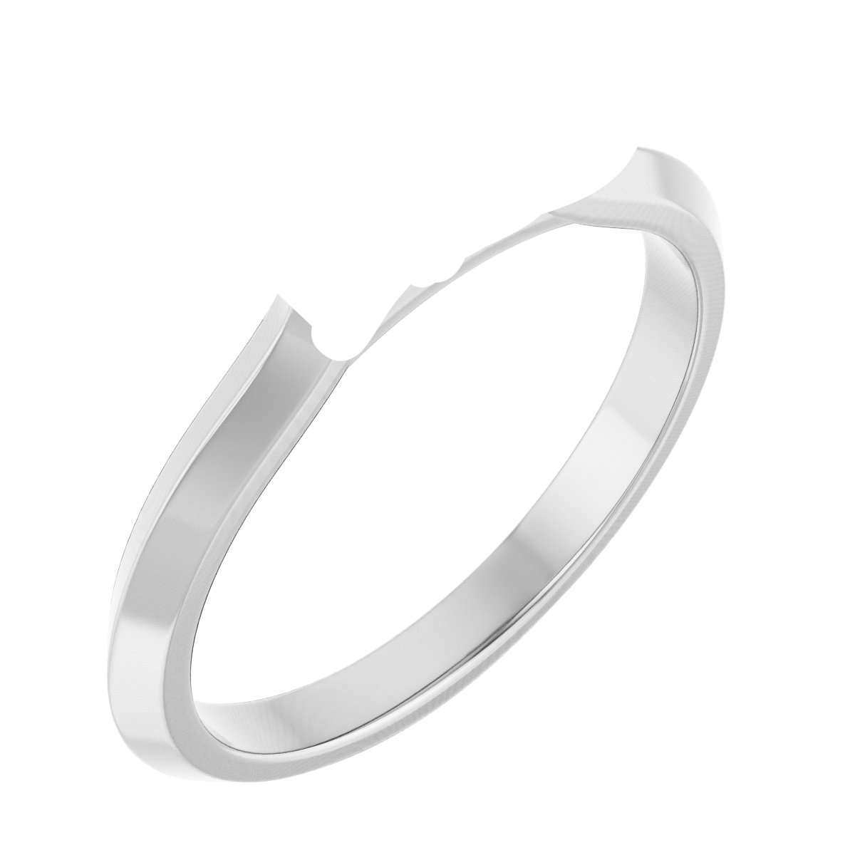 Claw-Prong Three-Stone Engagement Ring