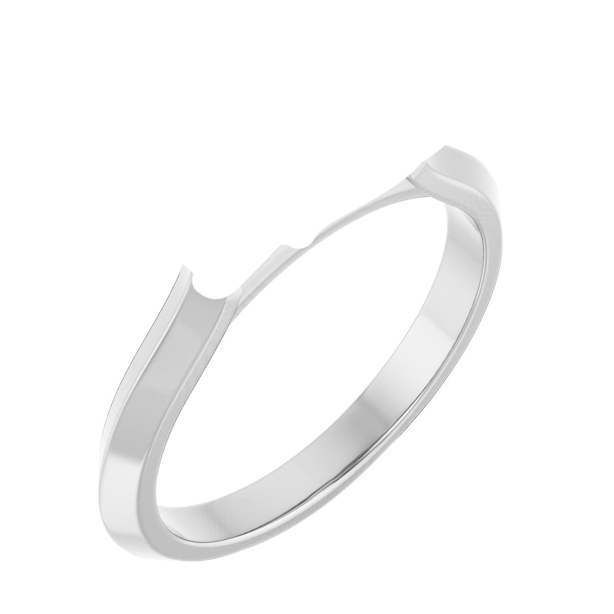 Claw-Prong Three-Stone Engagement Ring