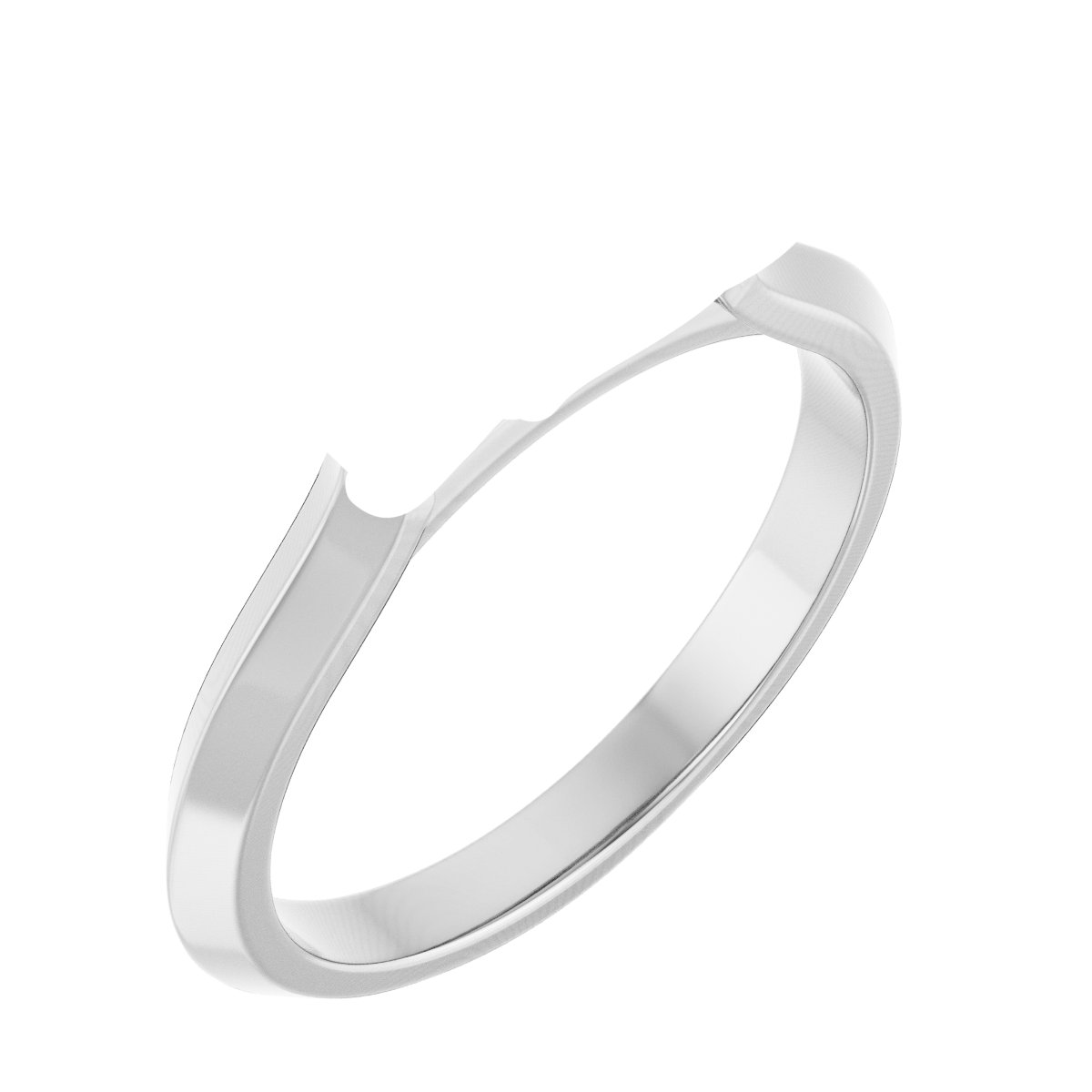 Claw-Prong Three-Stone Engagement Ring