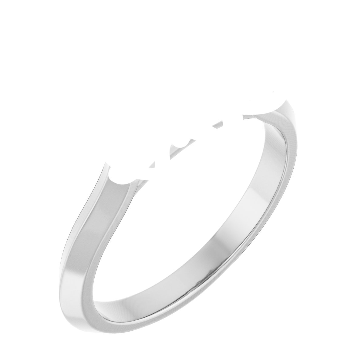 Claw-Prong Three-Stone Engagement Ring