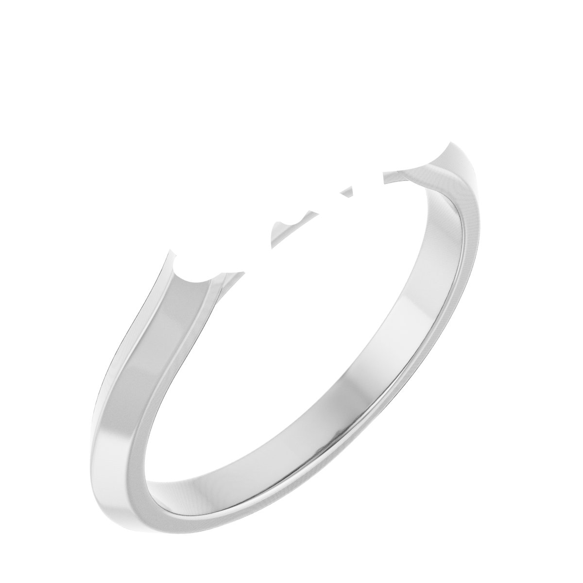 Claw-Prong Three-Stone Engagement Ring