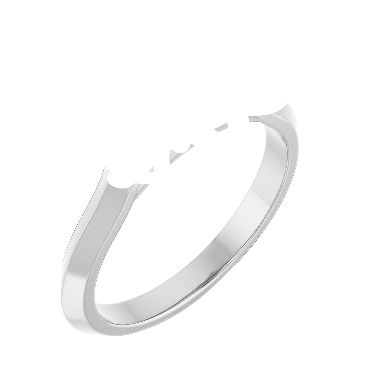 Claw-Prong Three-Stone Engagement Ring