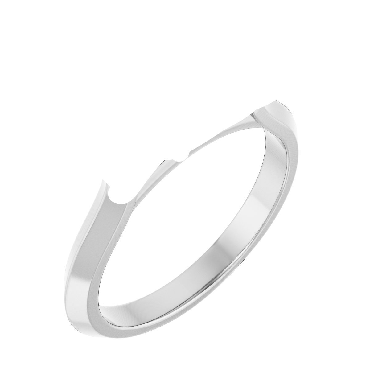 Claw-Prong Three-Stone Engagement Ring