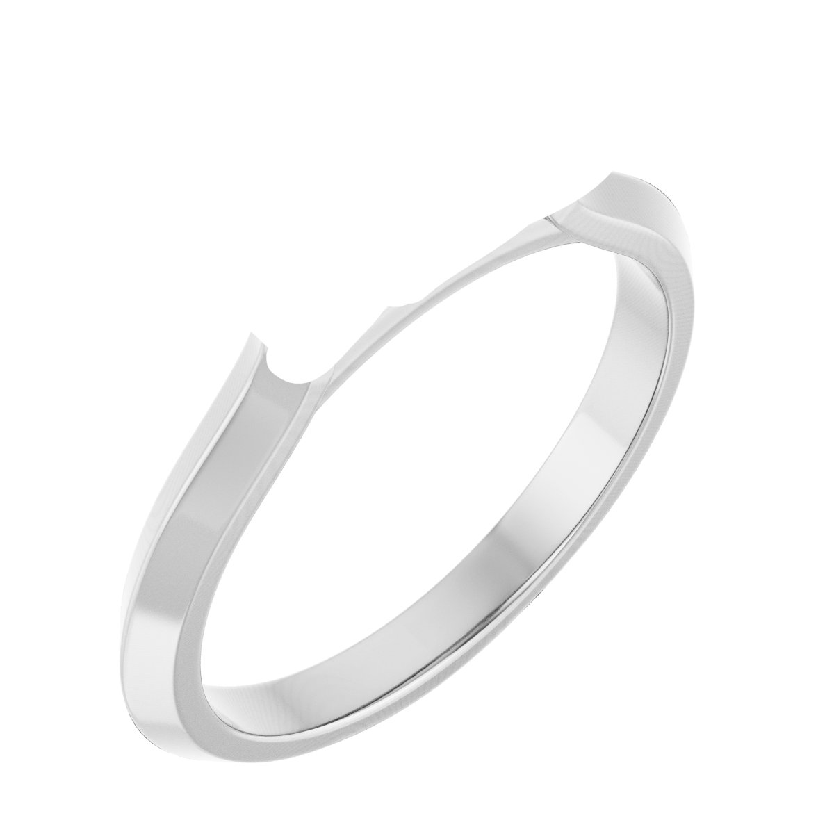 Claw-Prong Three-Stone Engagement Ring
