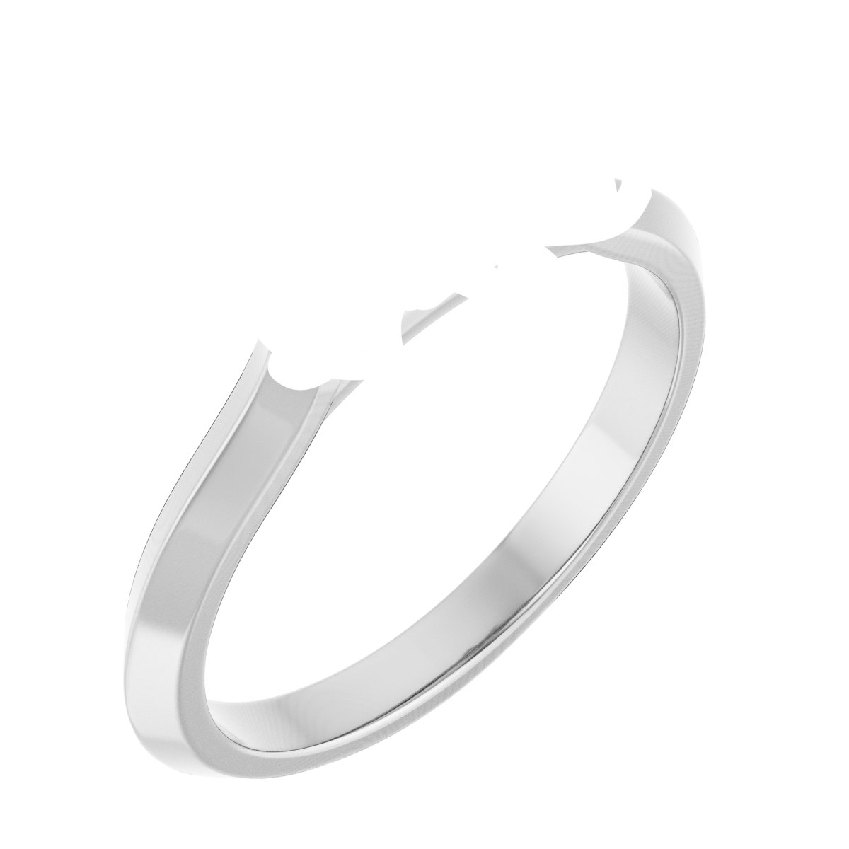Claw-Prong Three-Stone Engagement Ring