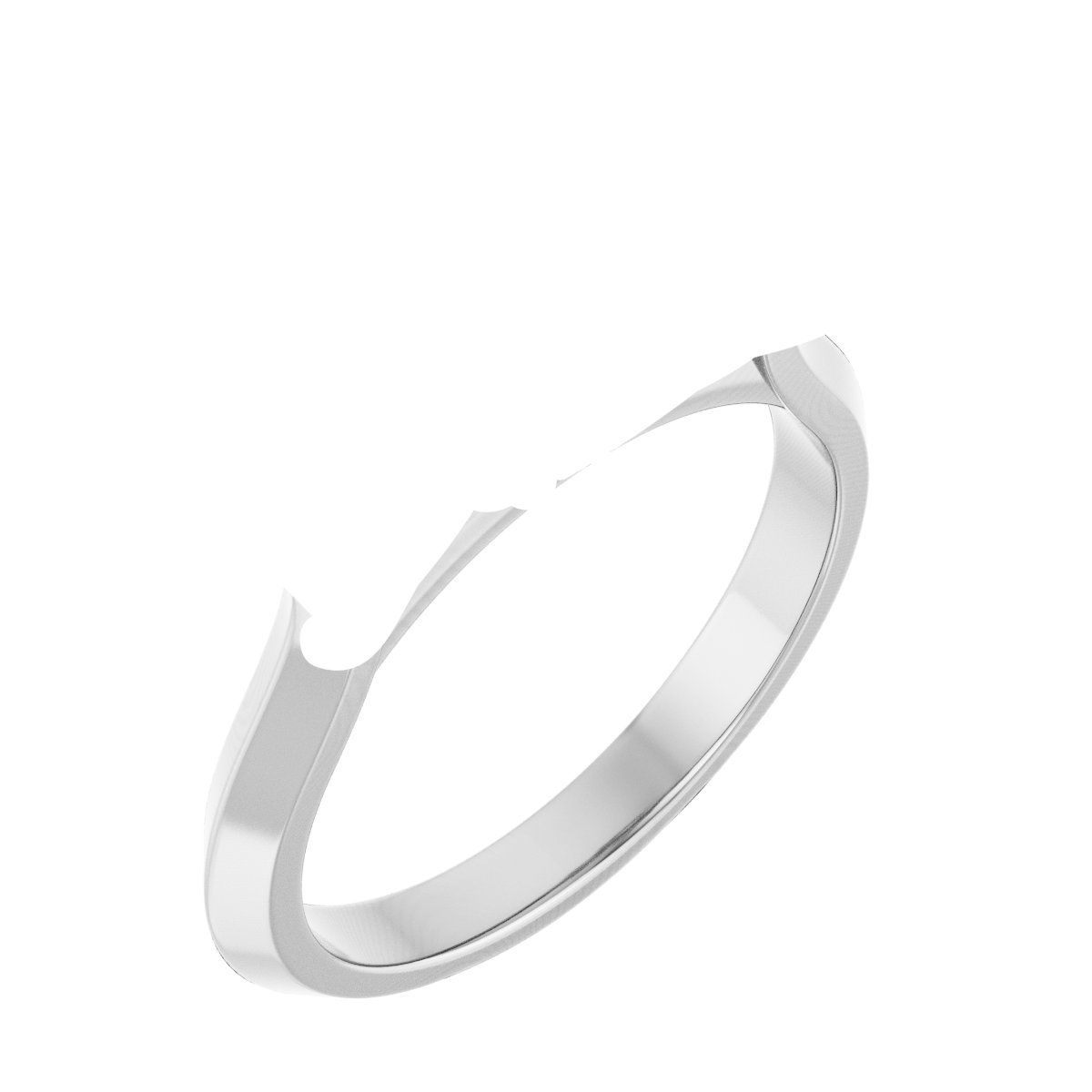 Claw-Prong Three-Stone Engagement Ring