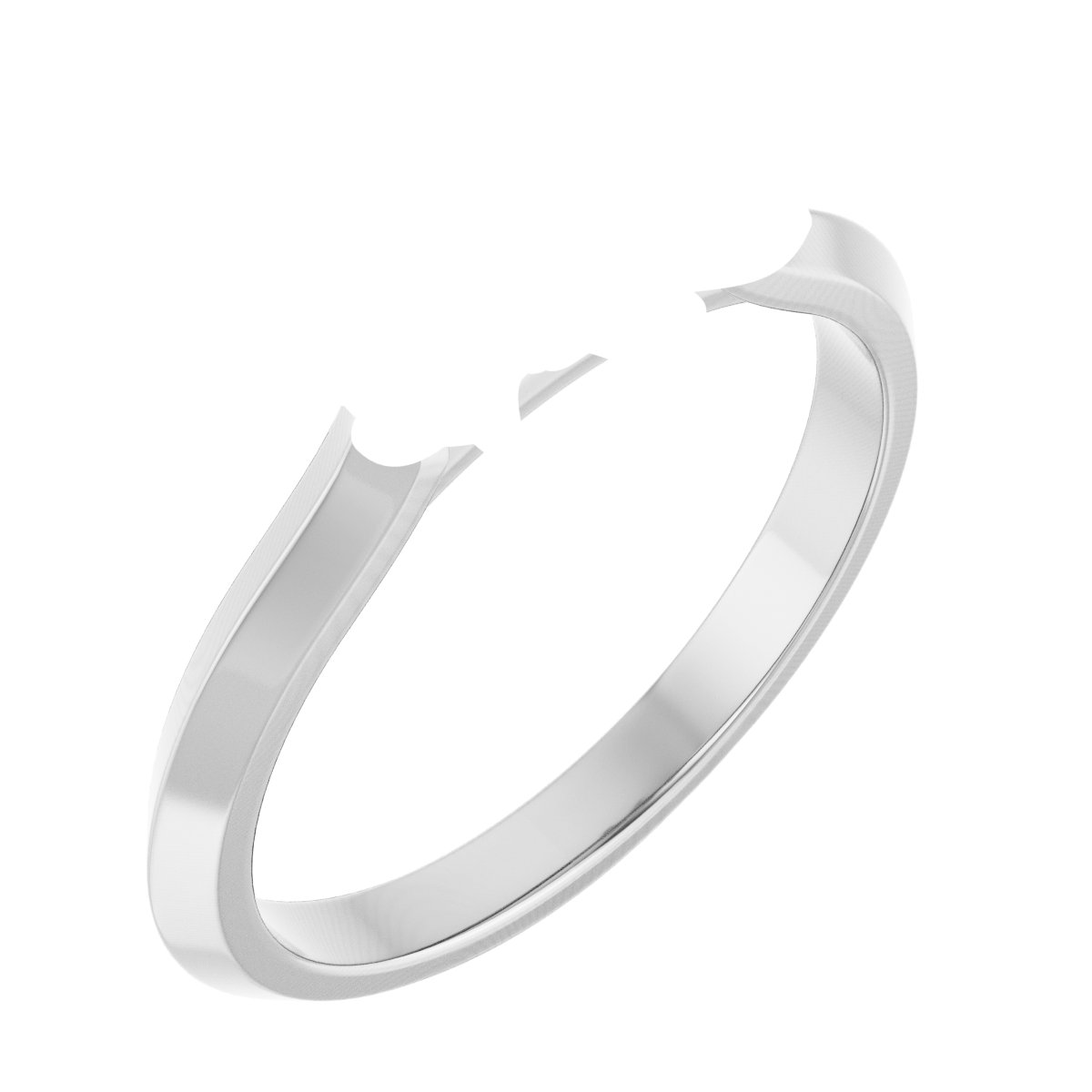 Claw-Prong Three-Stone Engagement Ring