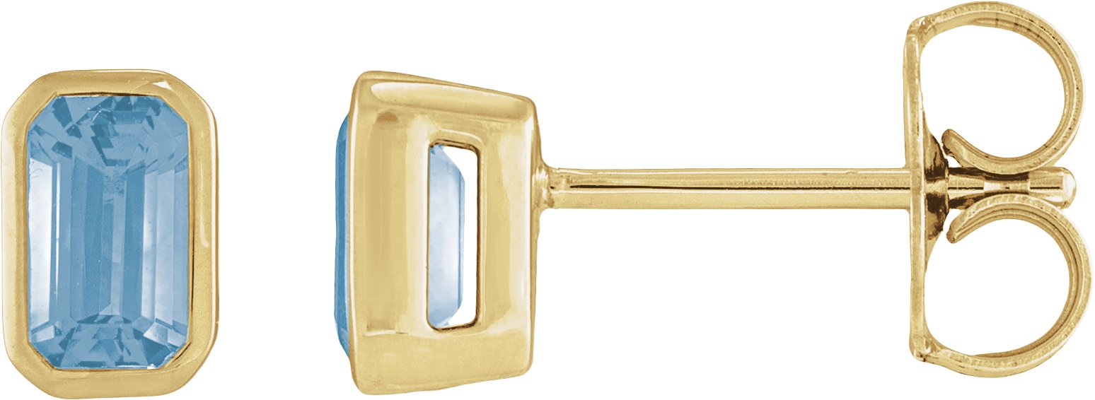 Lightweight Bezel-Set Stud Earrings