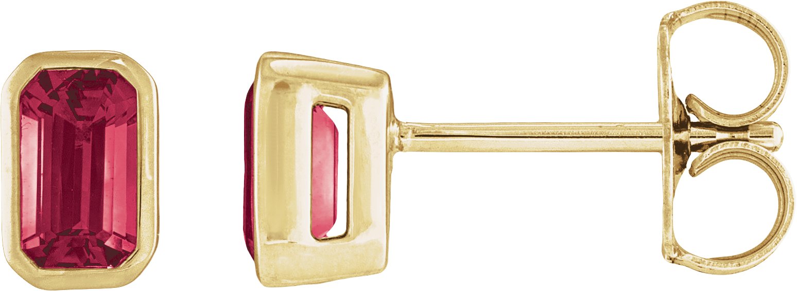 Tapered Bezel Earrings