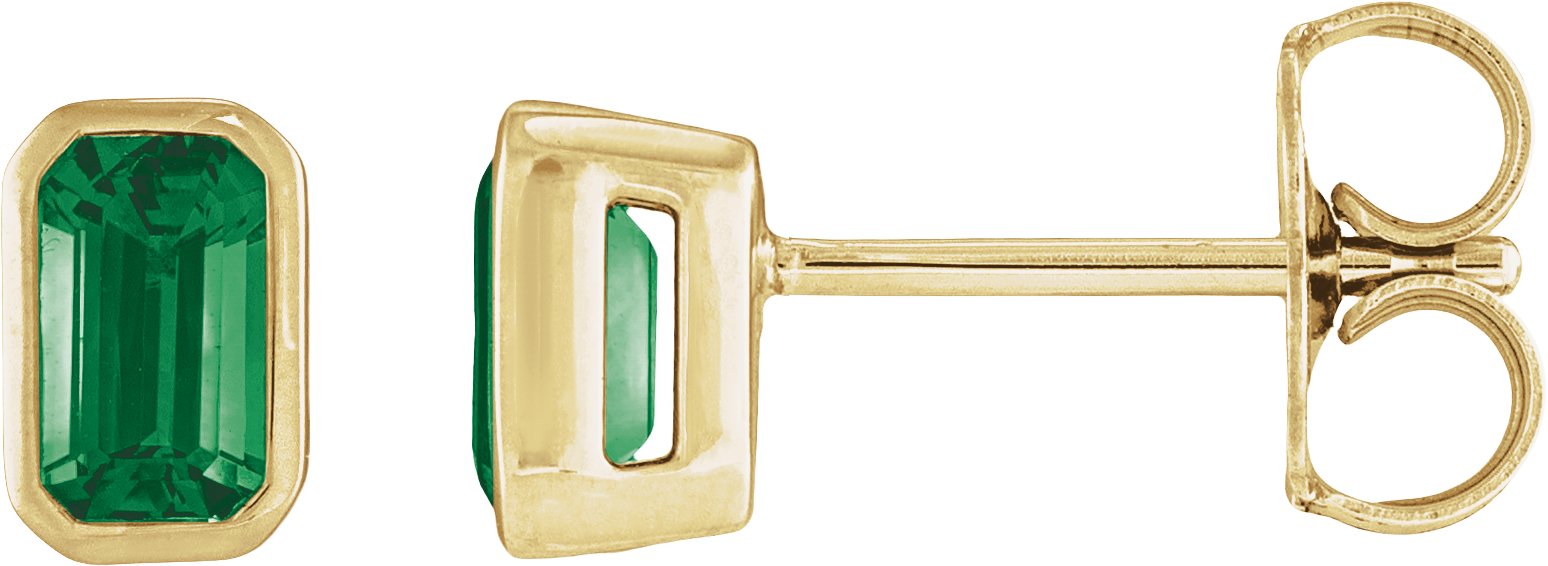 Lightweight Bezel-Set Stud Earrings