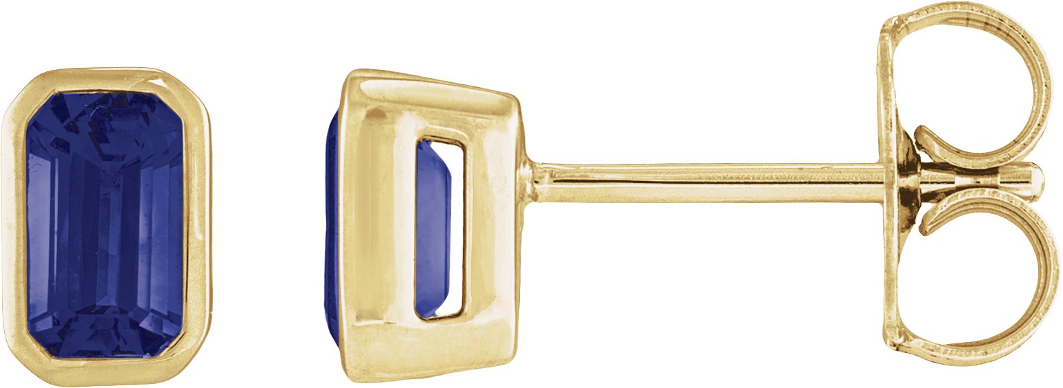 Lightweight Bezel-Set Stud Earrings