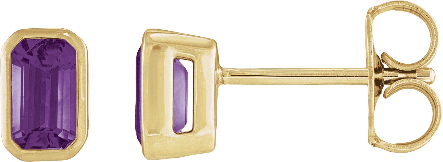 Lightweight Bezel-Set Stud Earrings