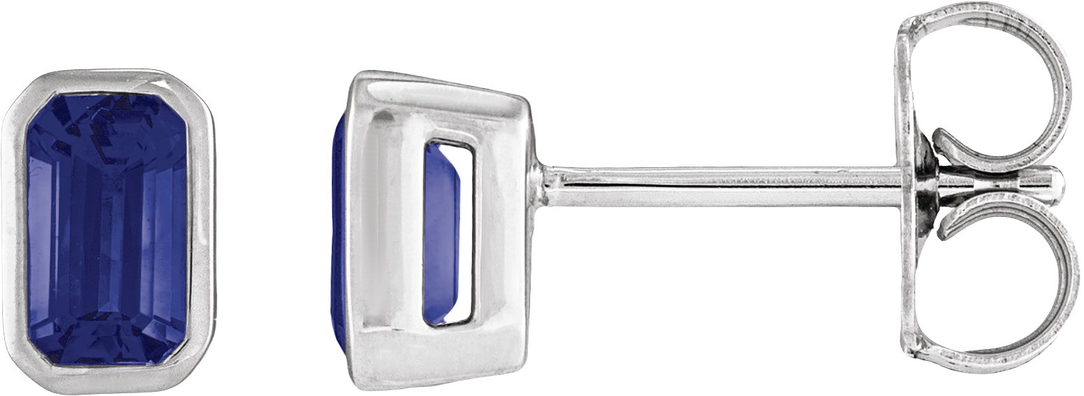 Lightweight Bezel-Set Stud Earrings