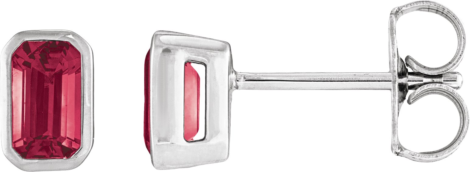 Lightweight Bezel-Set Stud Earrings