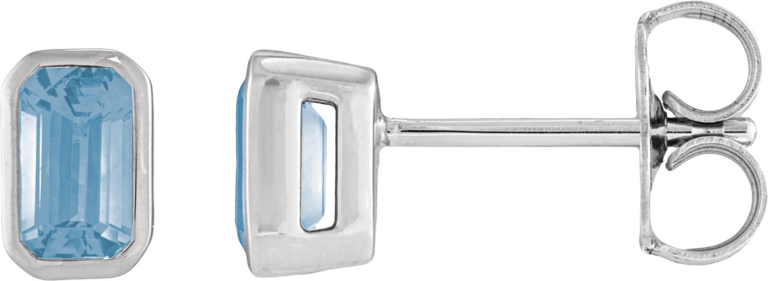 Lightweight Bezel-Set Stud Earrings