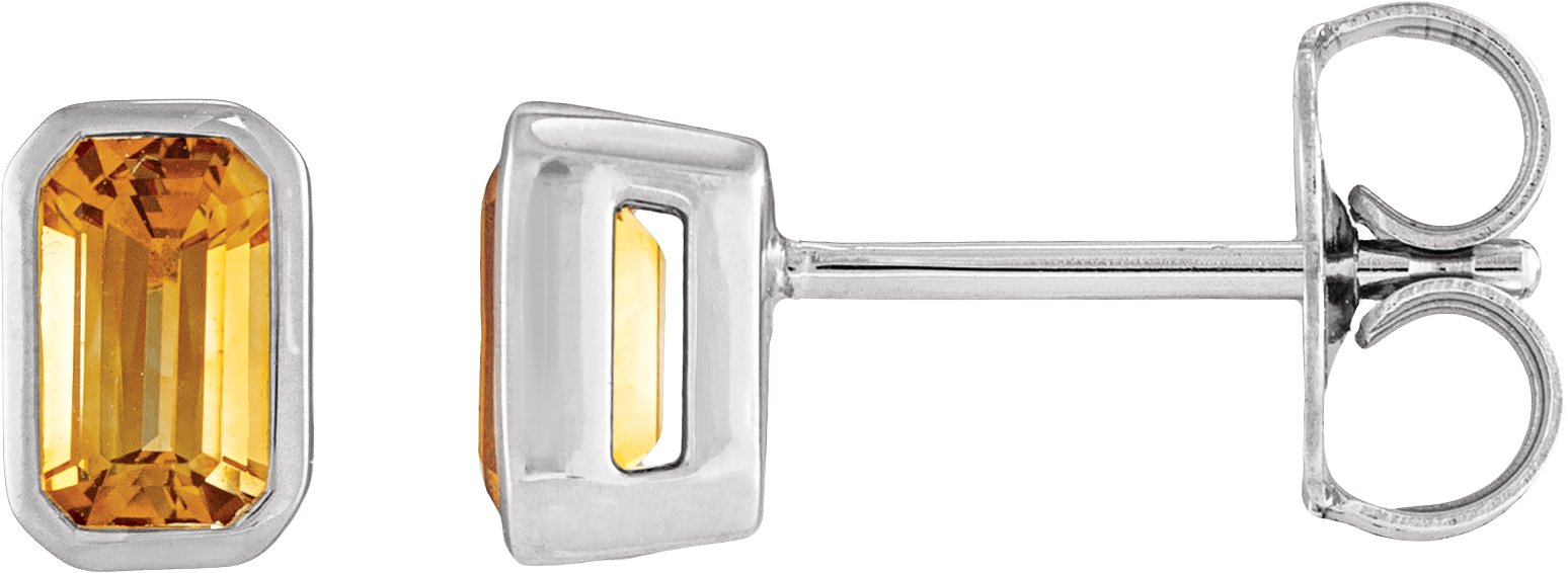 Lightweight Bezel-Set Stud Earrings